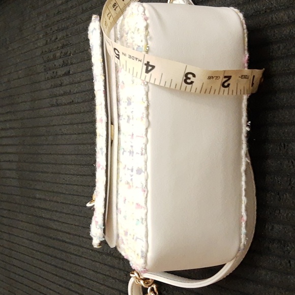 Nine West White Tweed Crossbody  Bag - Picture 4 of 5